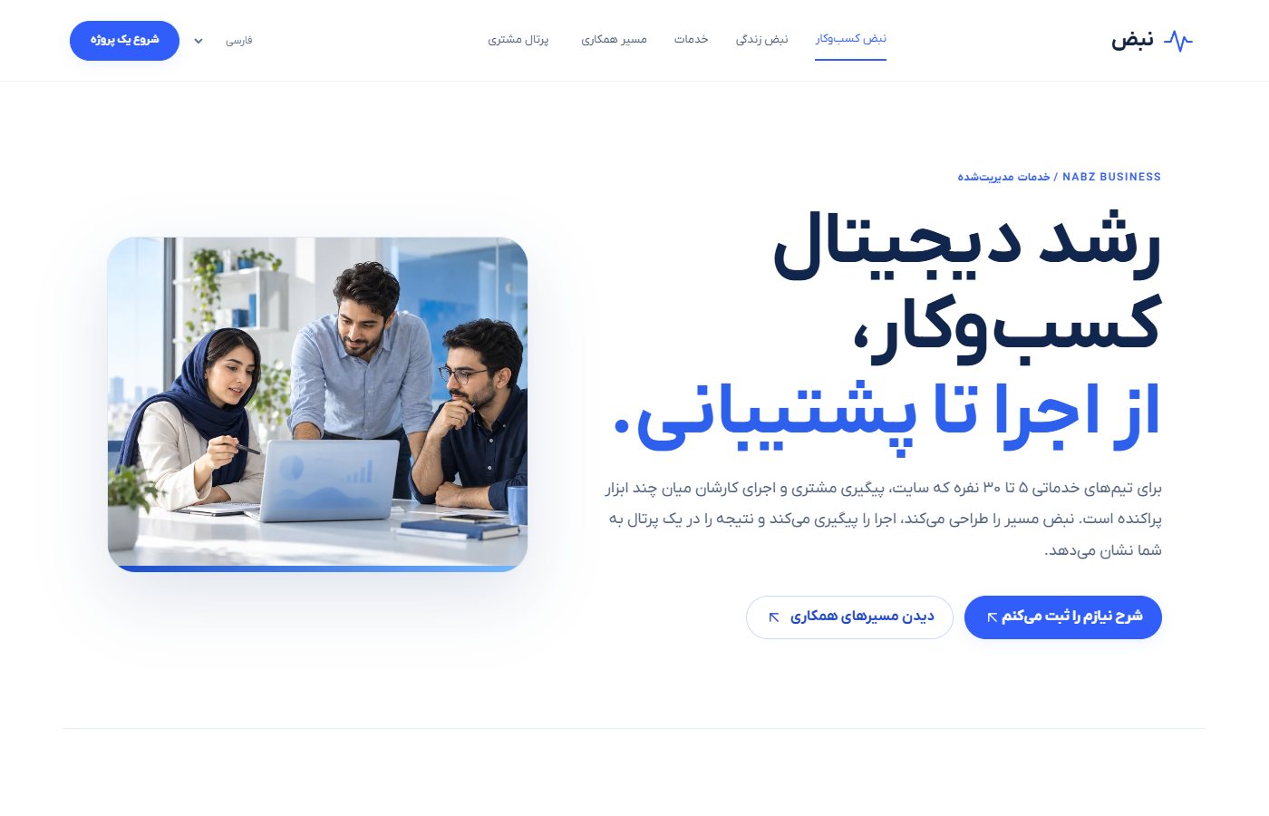 خدمات کسب‌وکار و عملیات دیجیتال — نبض کپیتال