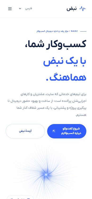 معرفی خدمات در موبایل — نبض کپیتال